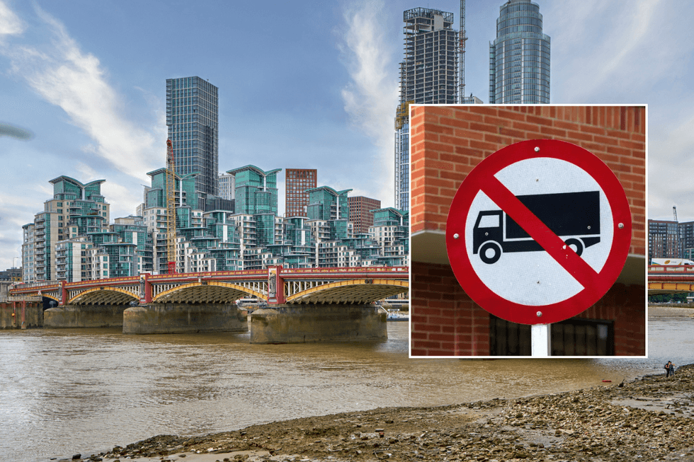 Vauxhall bridge and HGVs