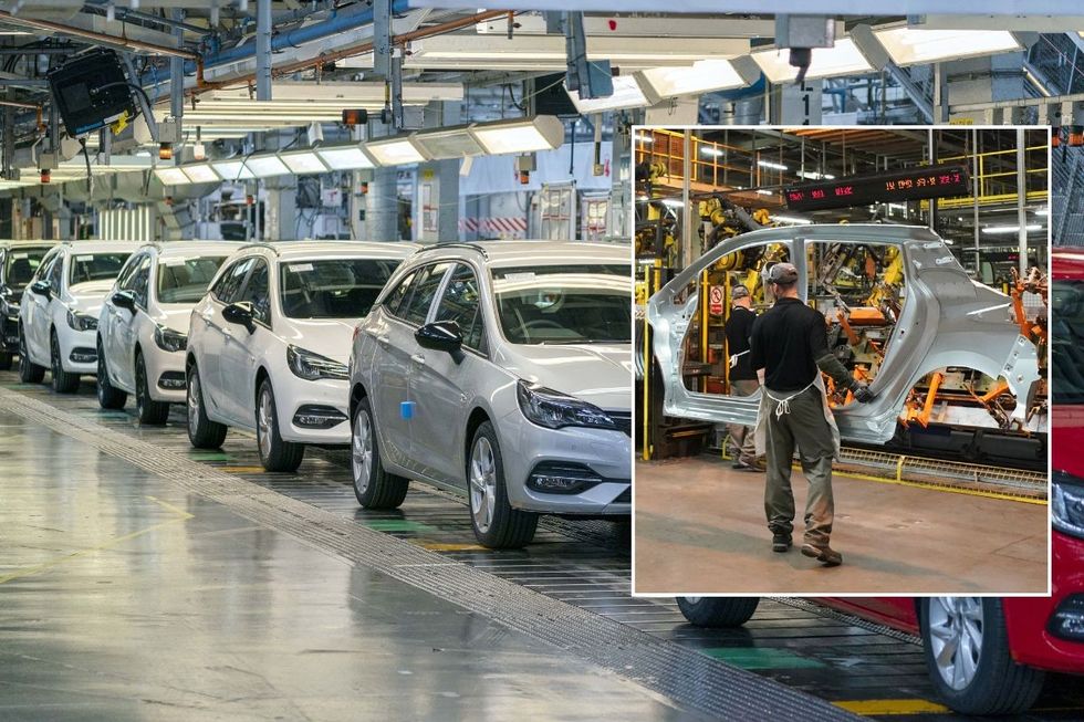 Vehicle production plants across the UK