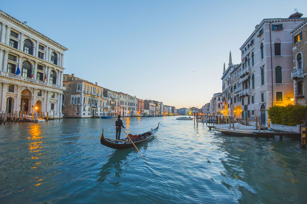 Venice, Italy boat on canal