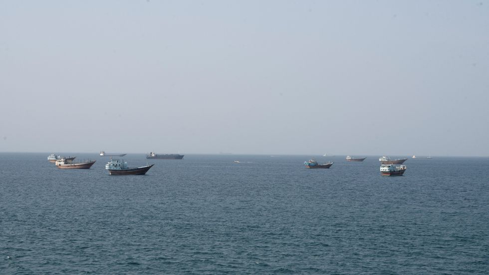 vessels in the Strait of Hormuz