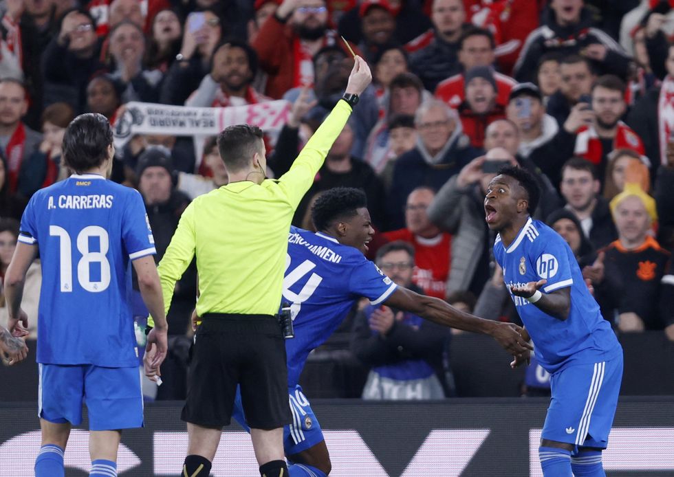 Vinicius Jr was also booked during the incident