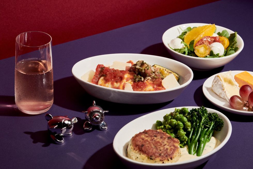 Virgin Atlantic new menu dinner