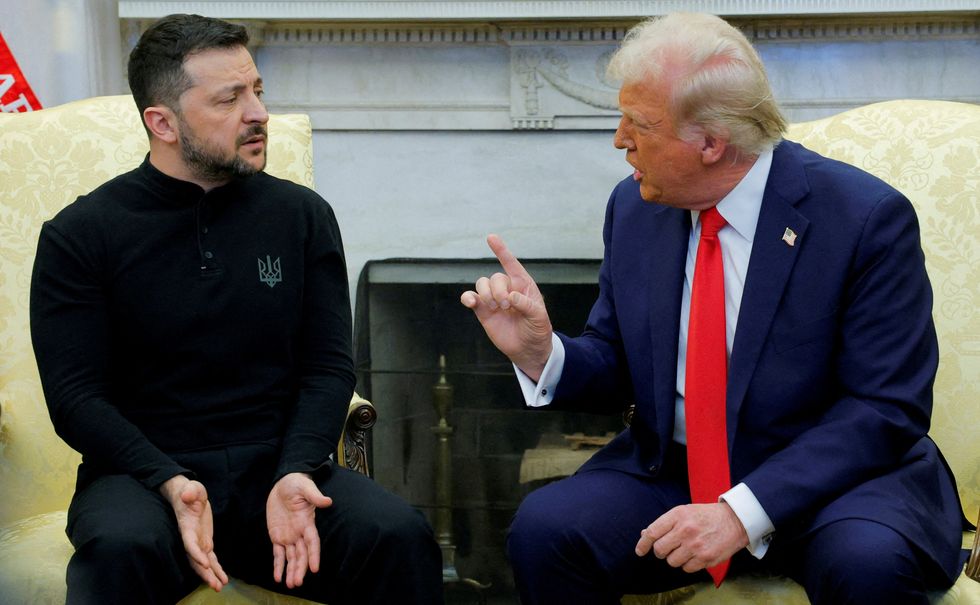 Volodymyr Zelensky and Donald Trump