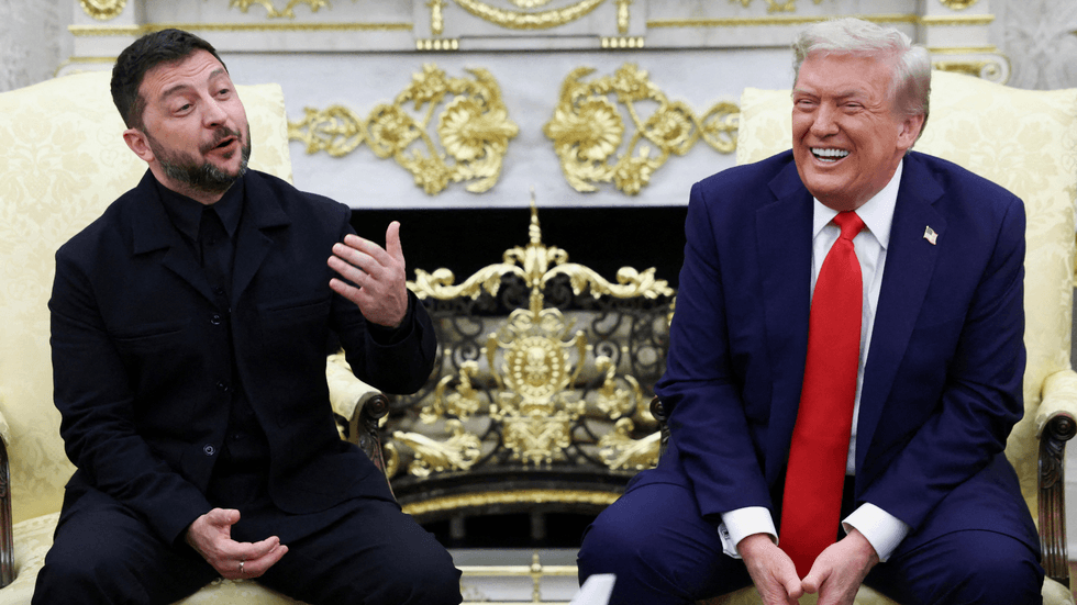 Volodymyr Zelensky and Donald Trump