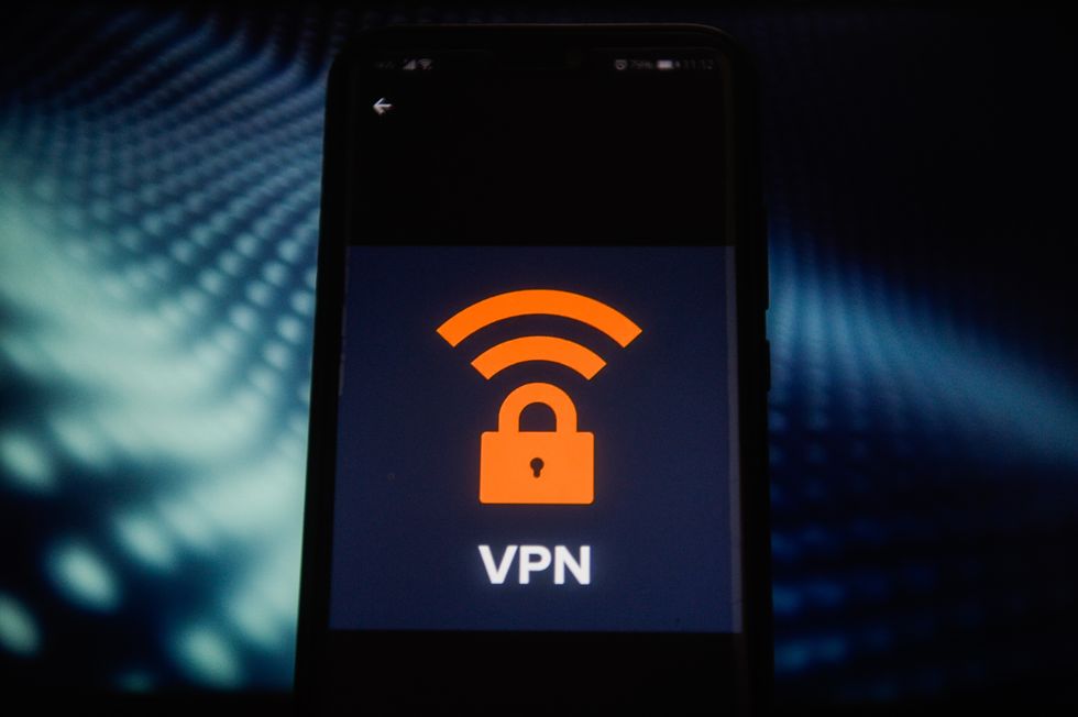 VPN logo on smartphone