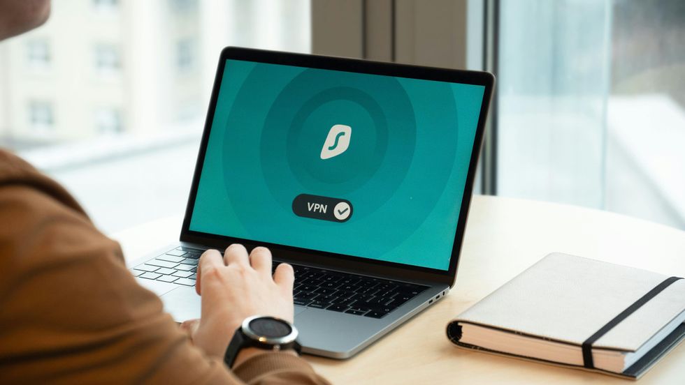VPN provider displayed on laptop screen