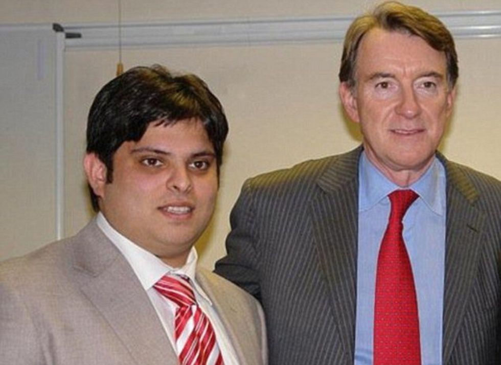 Waseem Zaffar pictured with Peter Mandelson