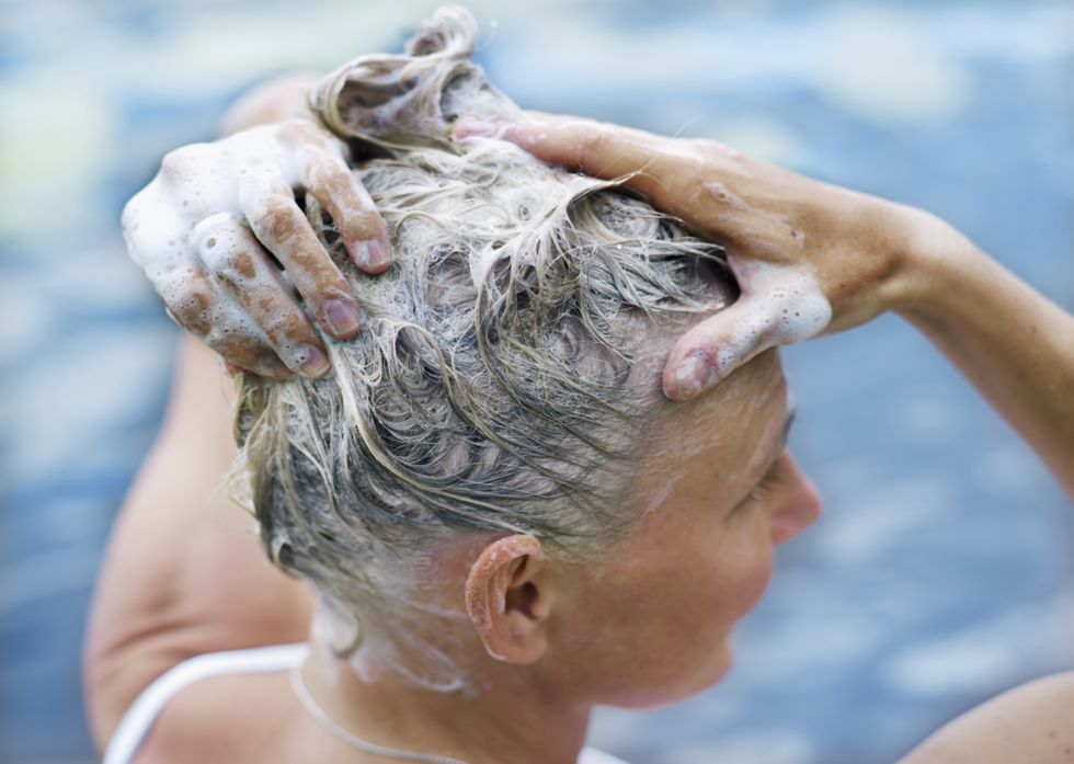 Washing hair 