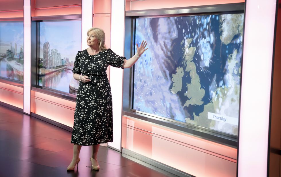 Weather presenter Carol Kirkwood