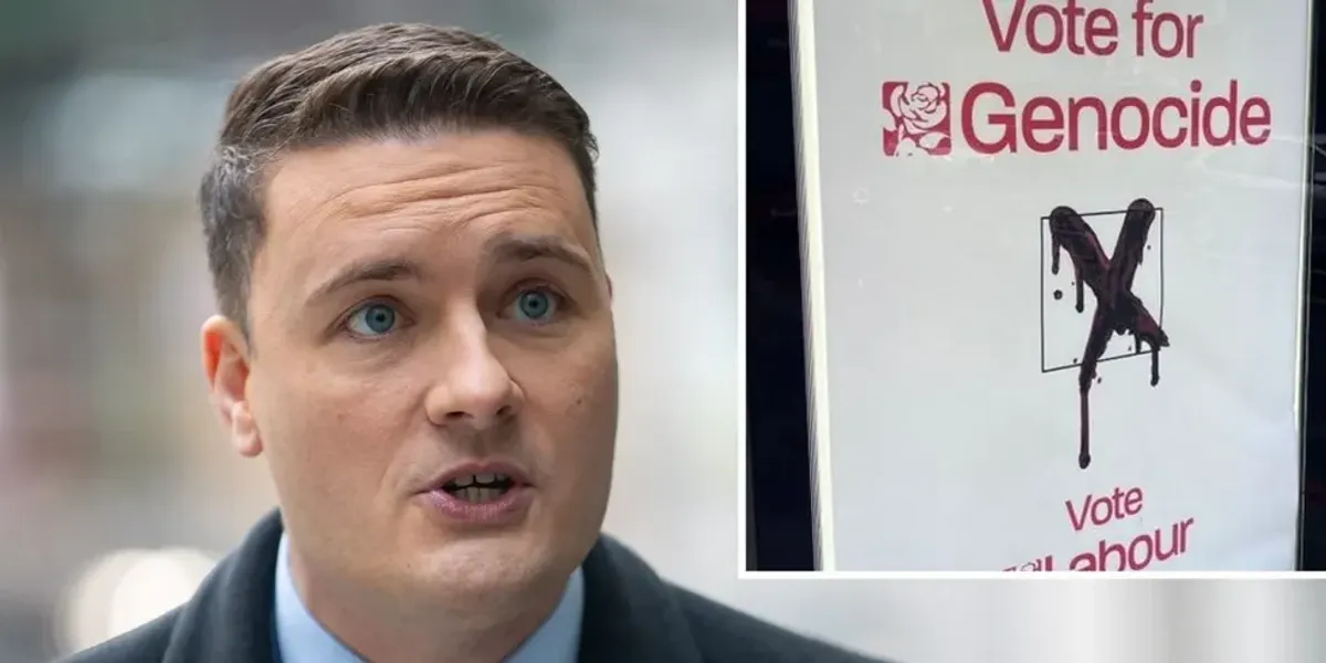 Wes Streeting targeted by 'vote for genocide' poster in east London constituency