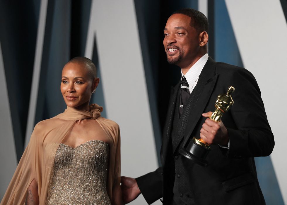 Will Smith and Jada Pinkett Smith arrive at the Vanity Fair Oscar party during the 94th Academy Awards in Beverly Hills, California, U.S., March 27, 2022. REUTERS/Danny Moloshok