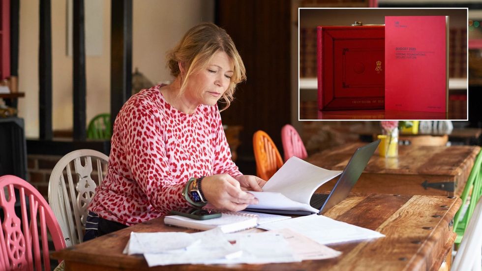 Woman budgeting