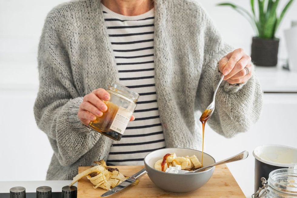 woman making breakfast