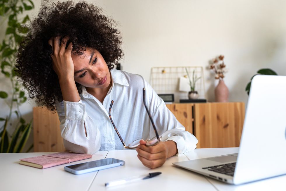 Woman stressed out