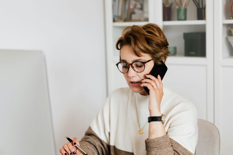 Woman talking on her mobile