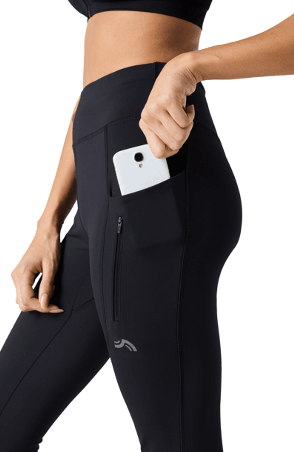 Woman wearing black Lidl leggings
