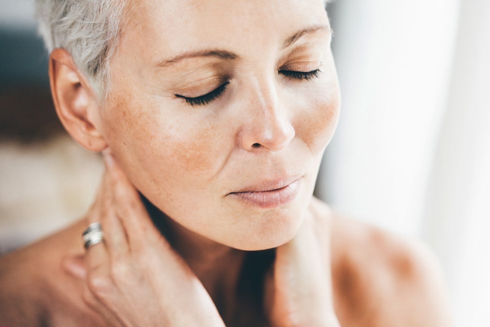 Woman with beautiful, glowing skin