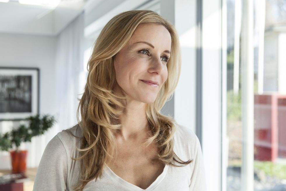 Woman with healthy, glossy hair