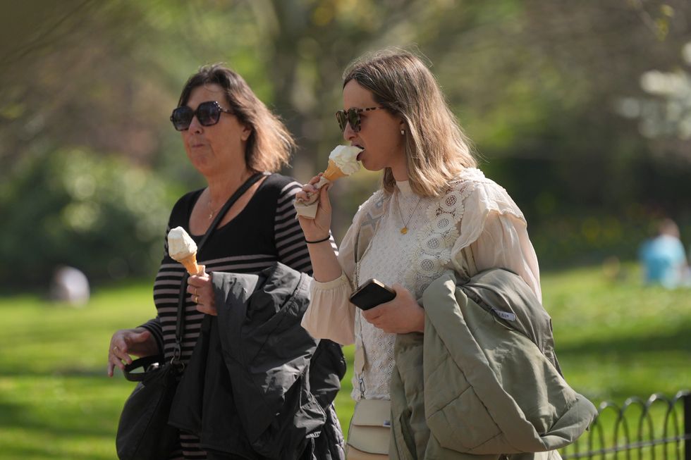 Women eating ice cream