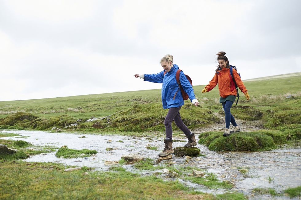 Women hiking