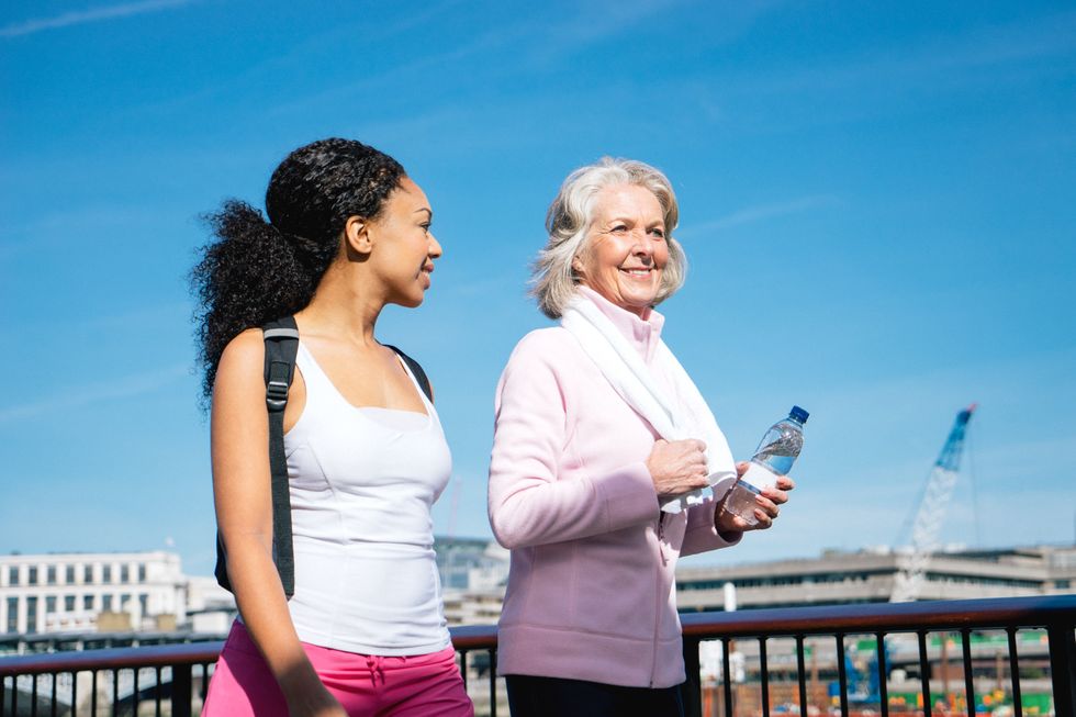 Women walking outside