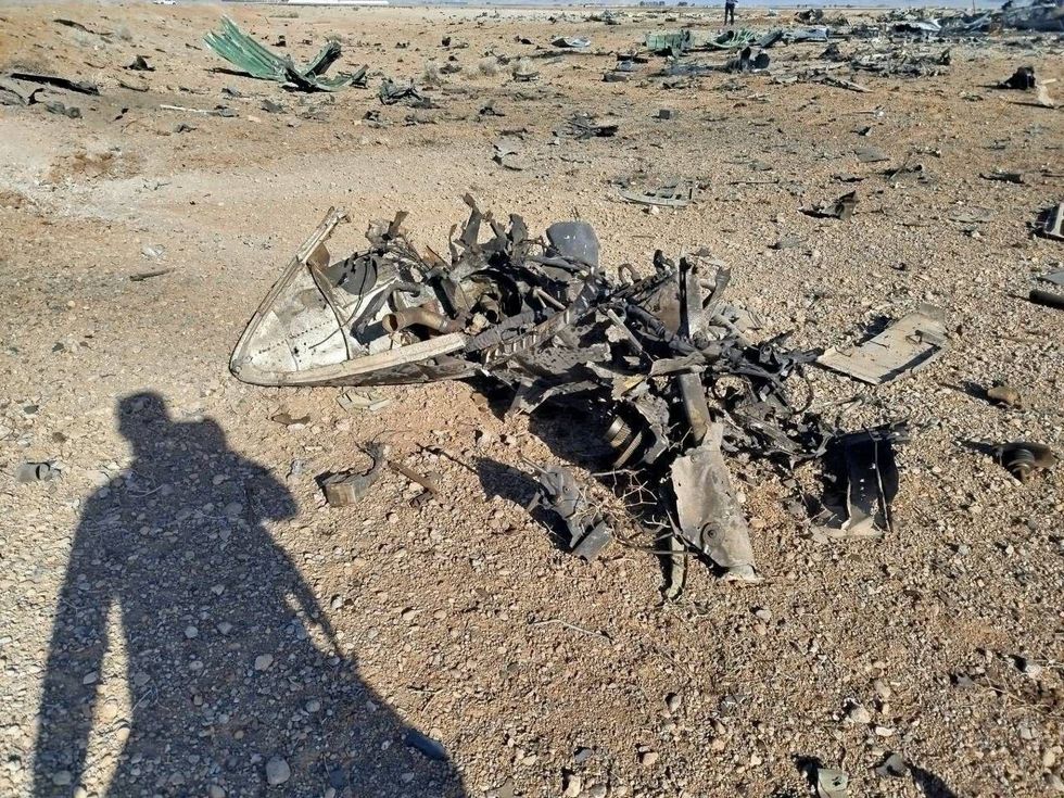 Wreckage from plane crash