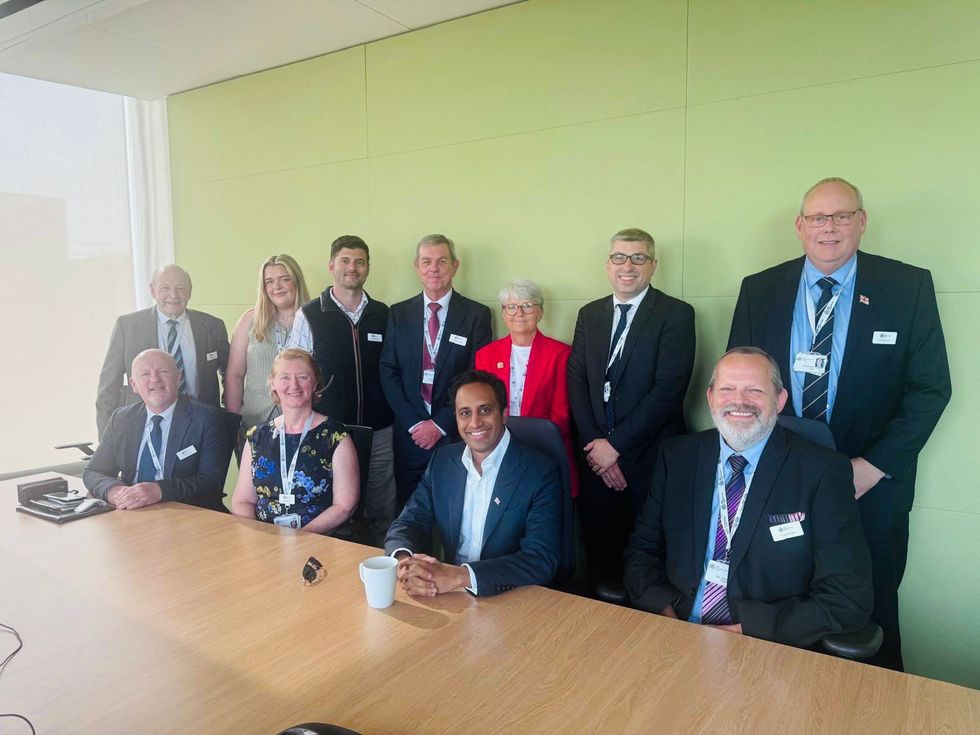 Zia Yusuf during his visit to West Northamptonshire