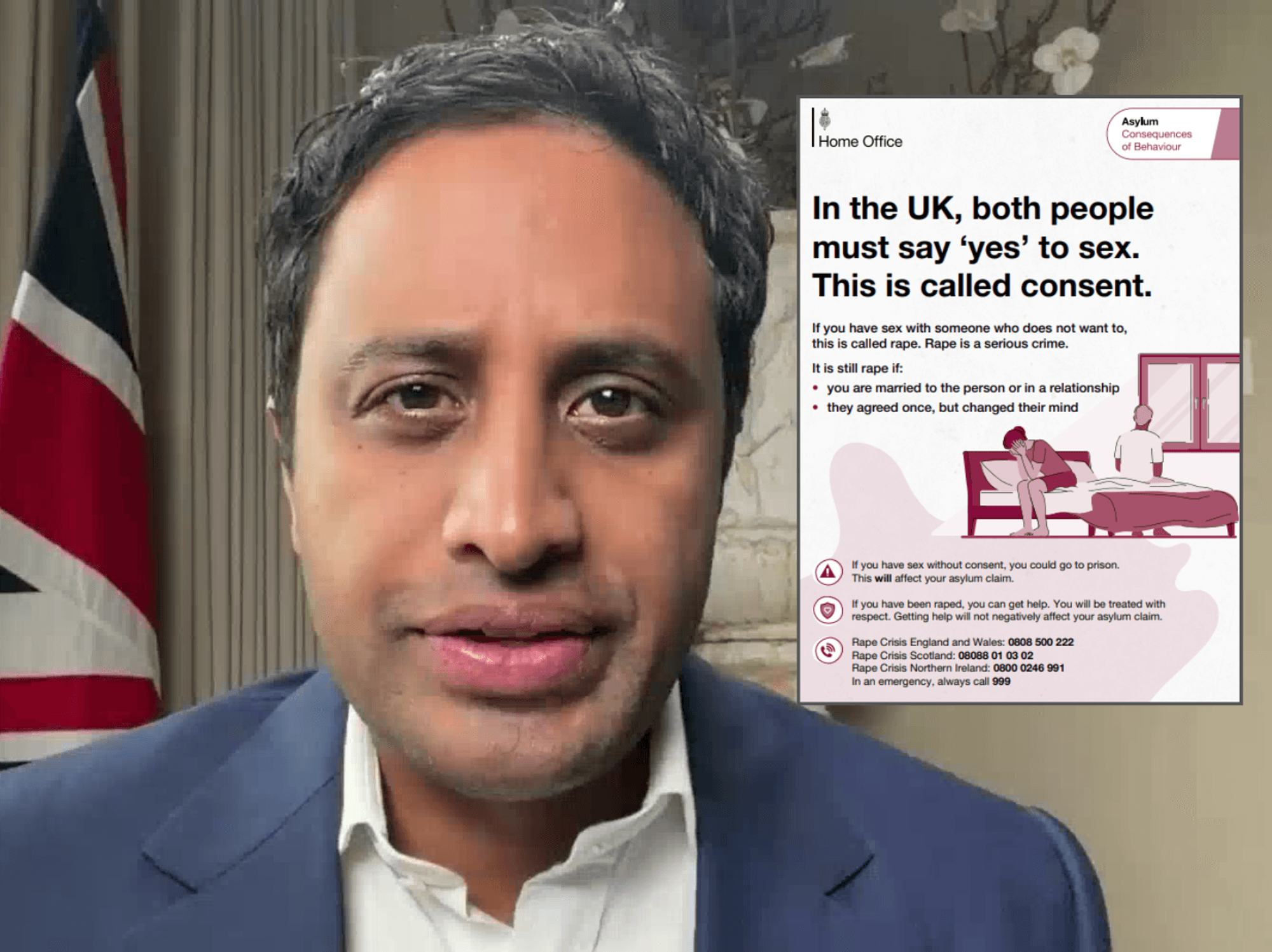 Zia Yusuf, insert: Home Office asylum seeker advice