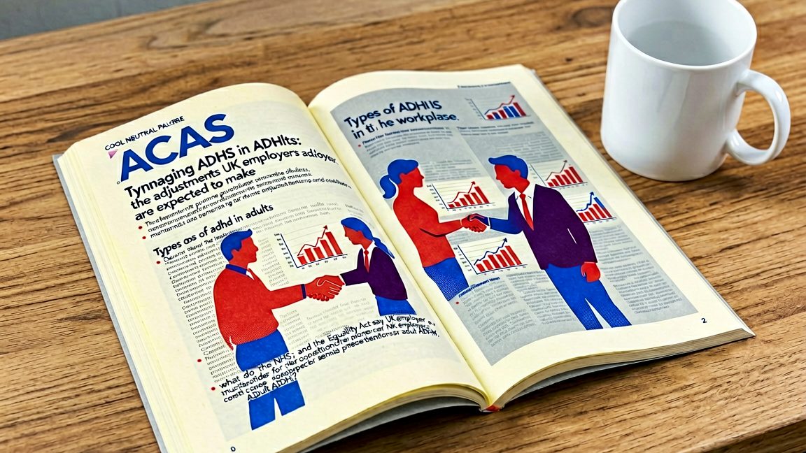 Printed ACAS guidance booklet on managing ADHD in the workplace