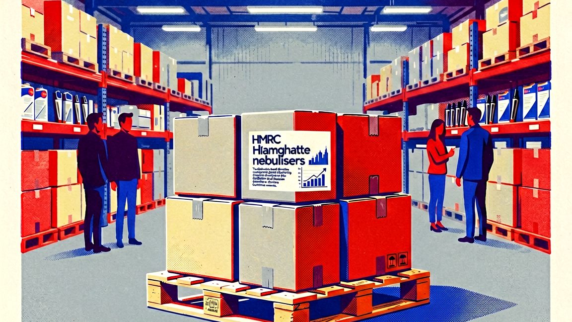 pallet of disposable vape devices that were mislabeled as nebulisers