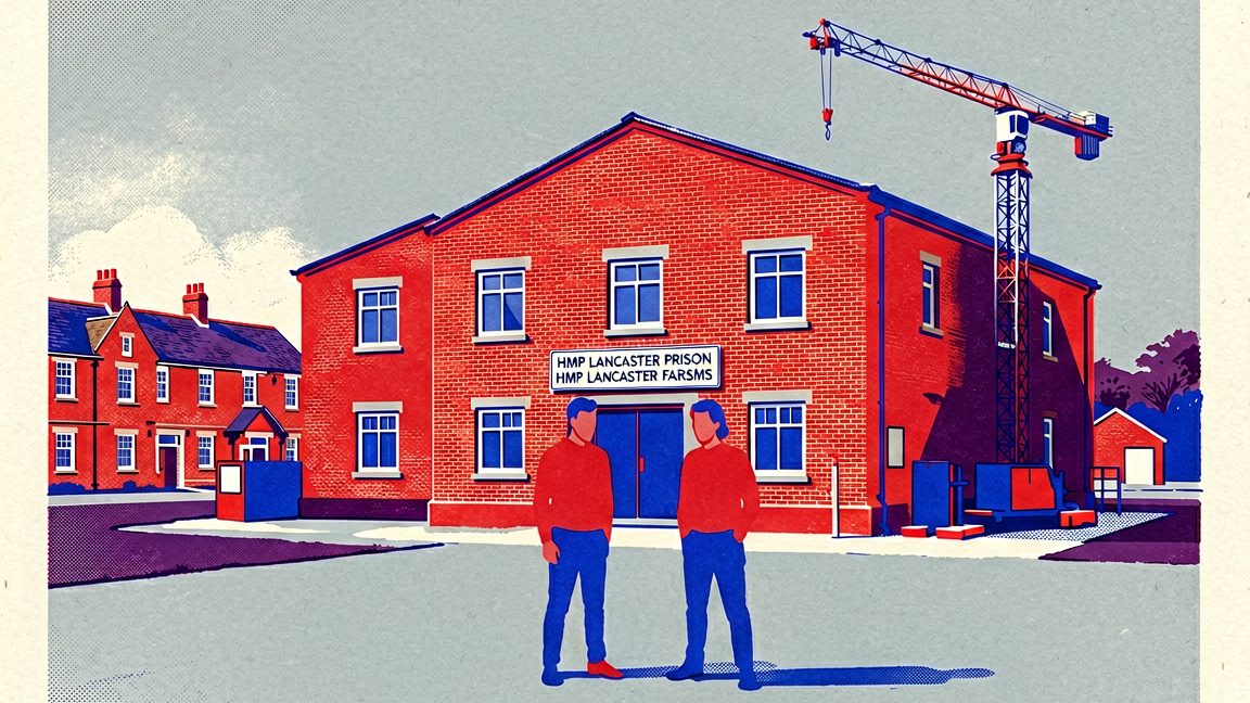 Newly constructed prison wing at HMP Lancaster Farms, Lancashire, England